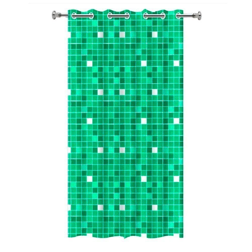 Cortina De Box Pastilha Verde Com Ilhós Decore Seu Banheiro Com Estilo E Praticidade
