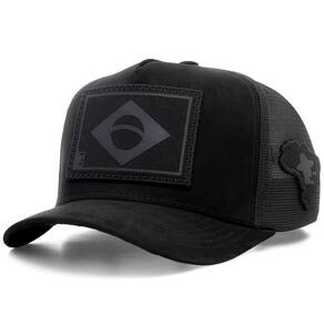 Boné Sacudido`s - Bandeira do Brasil - Preto