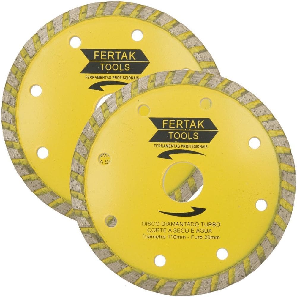 Disco De Corte Diamantado Turbo 110X20Mm Kit 02 Un