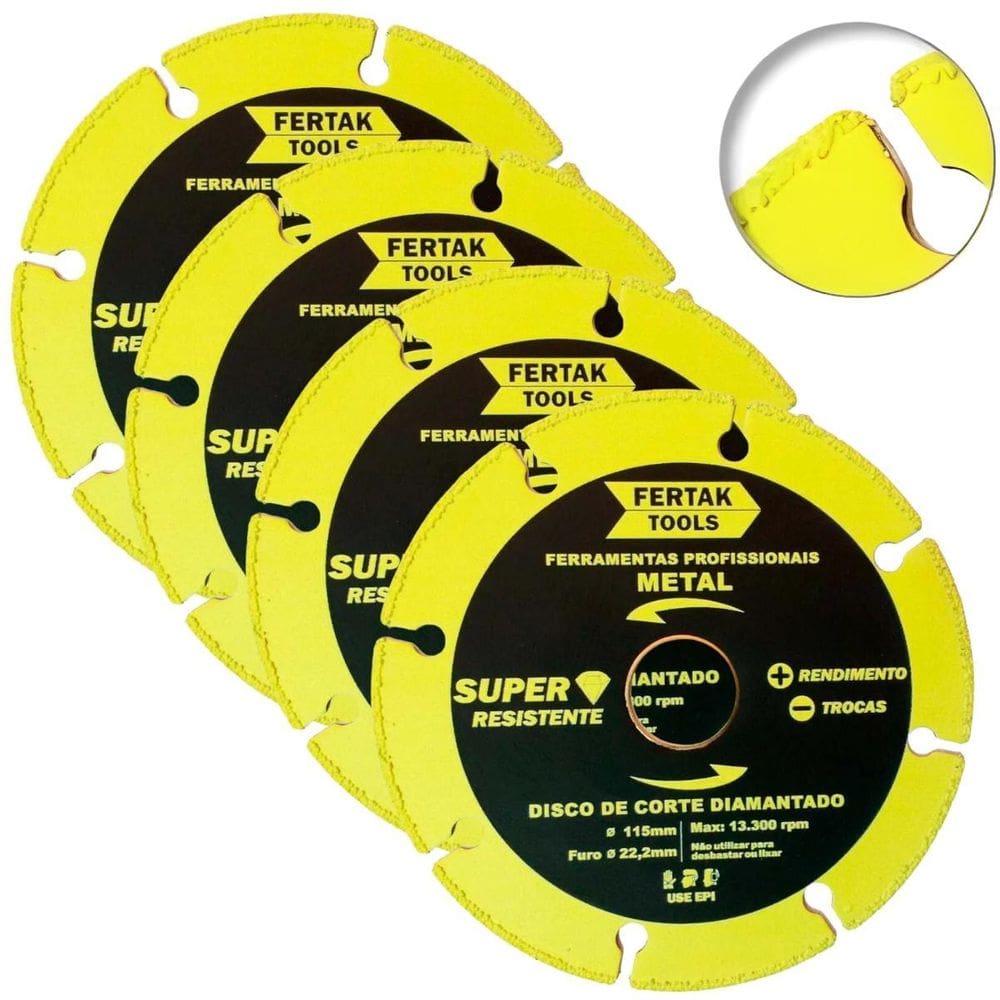 Disco De Corte Metal Diamantado Segmentado 115X22Mm 04 Un