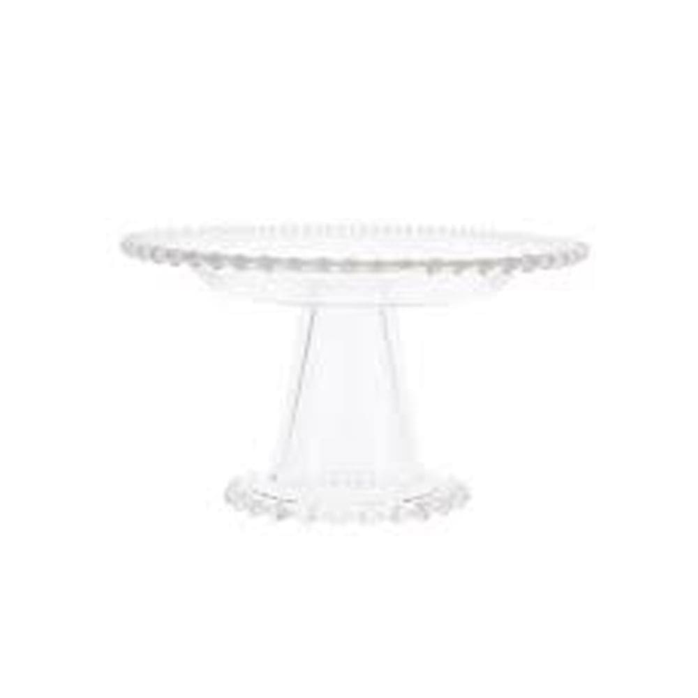 Prato P/Bolo Vidro 20CM C/PE Decoração