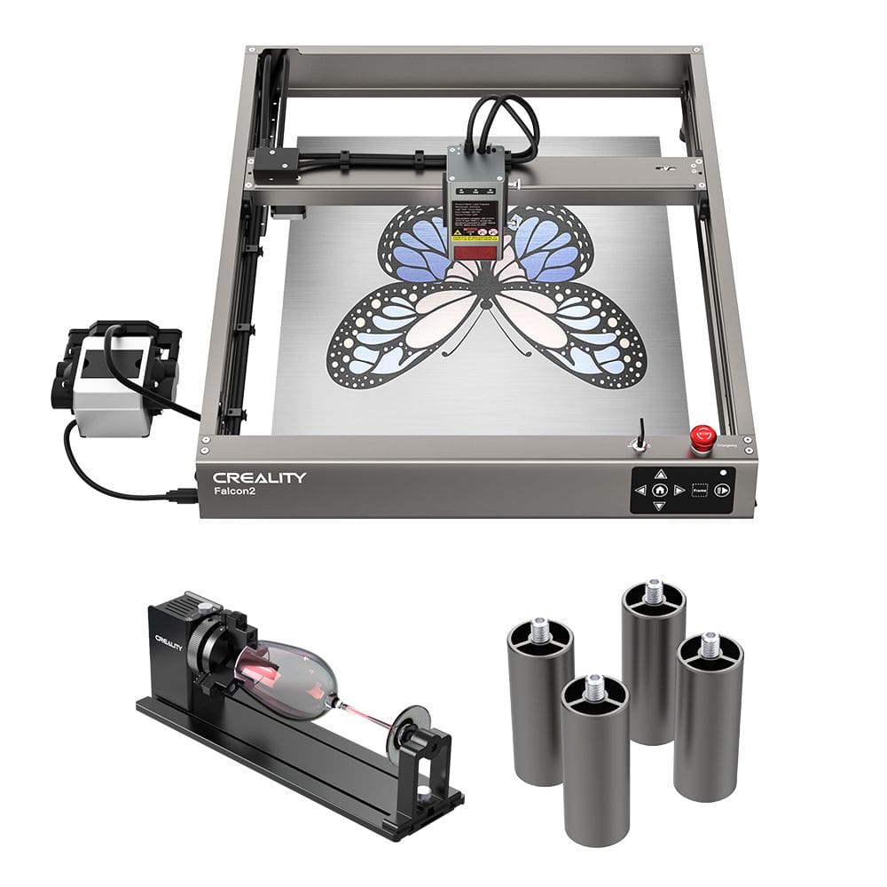 Máquina de Gravação a Laser Creality CR-Falcon2 22W + Kit Rotativo de Gravação Bivolt