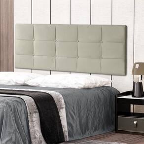 Cabeceira Painel Casal 1,40m Roma Suede Bege Dal Poz Estofados
