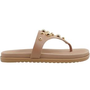 Tamanco Dedo Feminino Papete Casual Dia a Dia Passeio Trabalho com Aplique Metalizado Beira Rio 8529.306