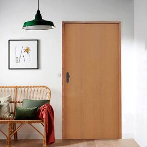 Porta Lisa Curupixa Batente Ecolológico 11 Fechadura 823/02 62 X 2,10 Esquerdo Rodam Produto Natural, pode conter variação de cor.