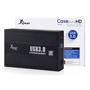 Case Para Hd Pc Sata 3.5Mm Usb 3.0 Externo Kp-Hd004 - Preto