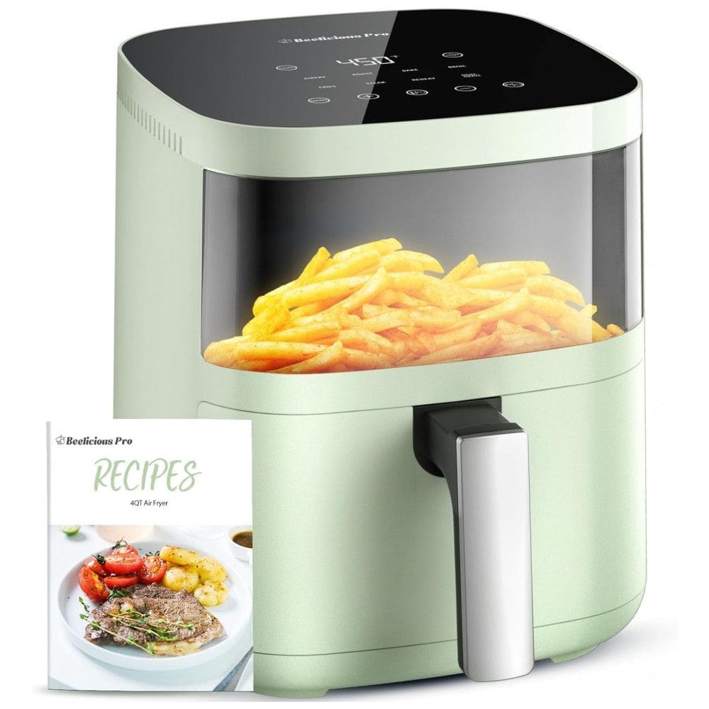 Fritadeira Elétrica Airfryer 8 em 1, 3,7L com Janela de Visualização, Painel Digital e Cesto Antiaderente Adequado de 2 a 4 Pessoas, 110V