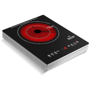 Cooktop Elétrico de Infravermelho Portátil com Controle Digital, 9 Níveis de Potência, Trava para Crianças e Temporizador, 110V 1600W,