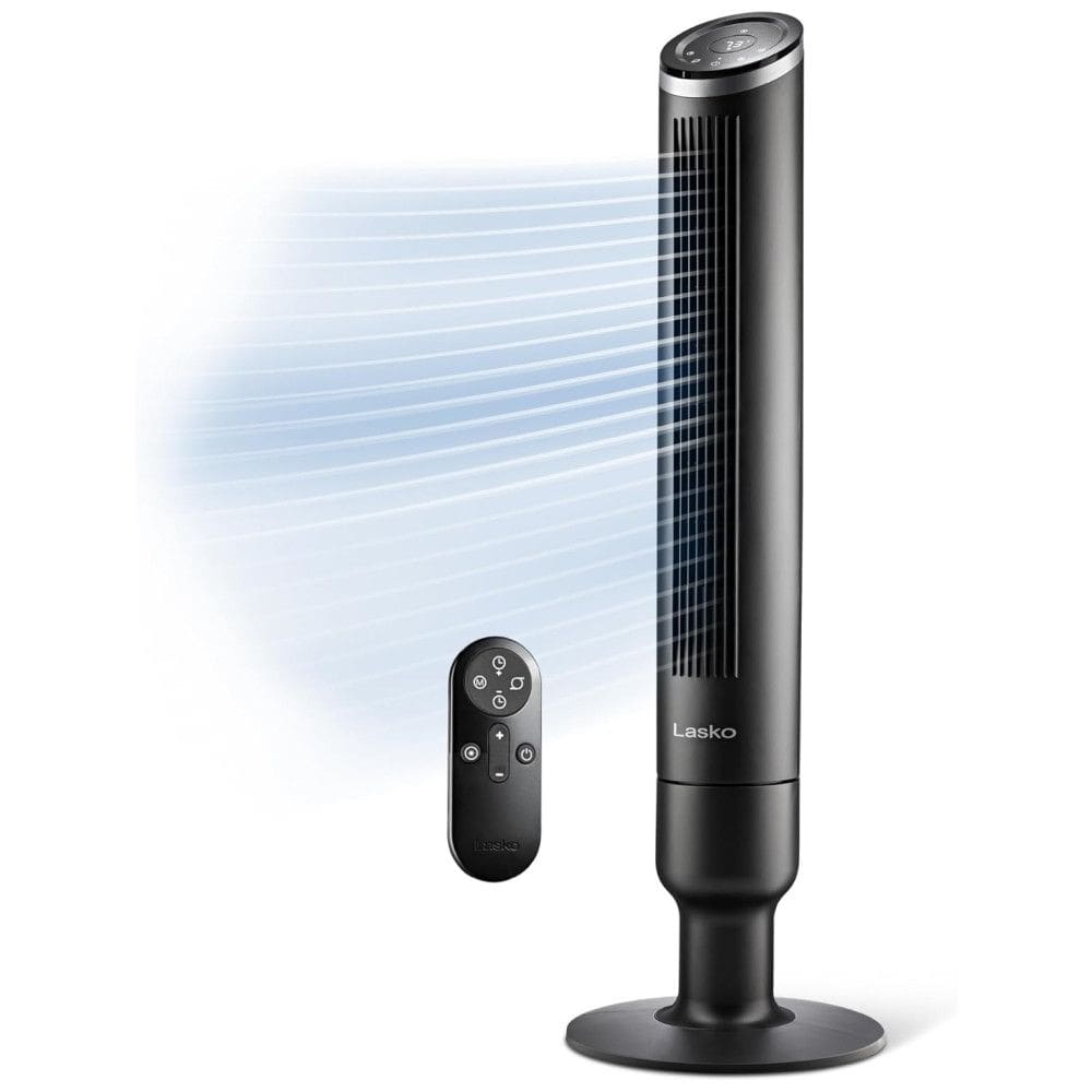 Ventilador de Torre com Controle Remoto, Distância Máxima do Ar 8 Metros, 6 Velocidades, Temporizador de 24H e Oscilação de 90°, 110V 54W,