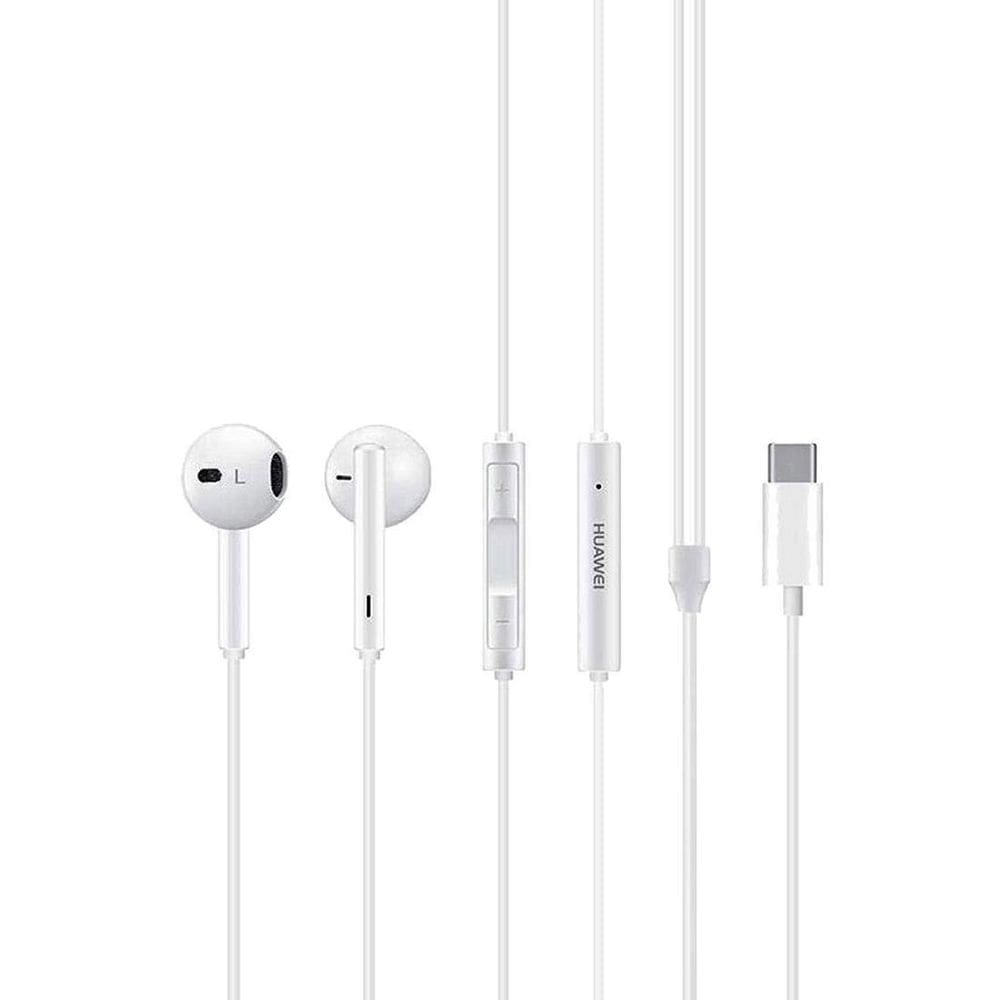 Fones de ouvido Huawei Hi-Res Classic In-ear com fio USB tipo C branco