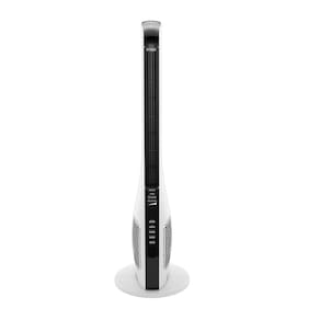 Ventilador torre 110cm silencioso Praxis 220v Branco e Preto