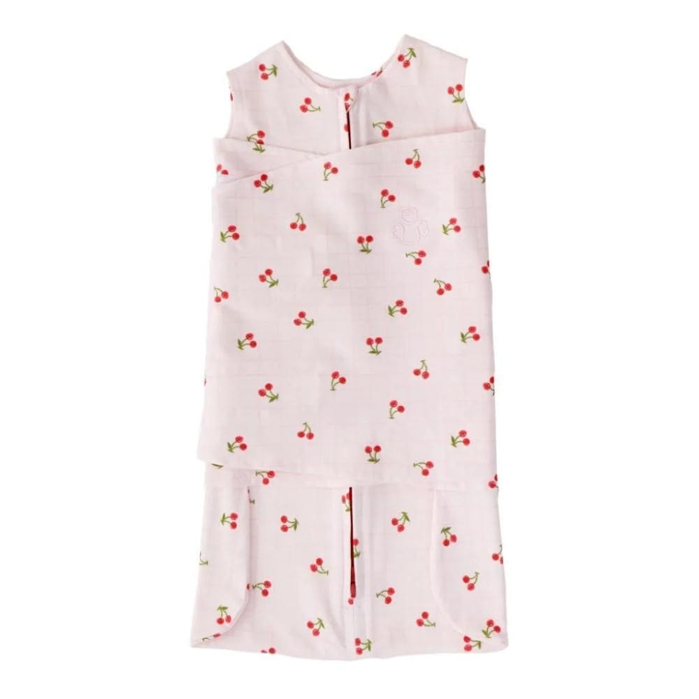 Saco de Dormir Swaddle em Algodão Rosa Cereja - Casulo
