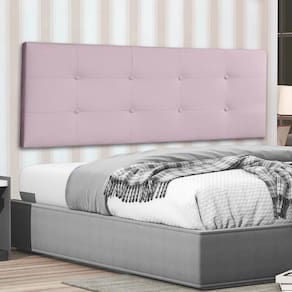 Cabeceira Painel Solteiro 0,90m Berlim Suede Rosa Bebê Dal Poz Estofados