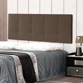 Cabeceira Painel Casal Queen 1,60m Roma Suede Marrom Dal Poz Estofados