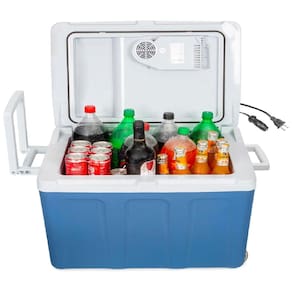 Geladeira e Frigobar para carro K box com rodas para carro e casa 45 litros, azul, KOOZAM, Azul