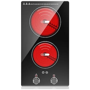 Cooktop Elétrico de Indução Portátil com Queimador Duplo, 9 Níveis de Potência, Trava para Crianças, Temporizador, Indicador de Superfície
