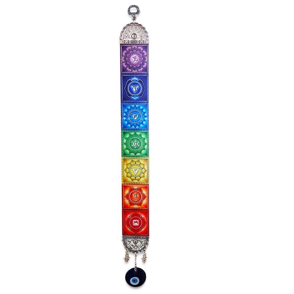 Móbile Olho Grego Faixa 7 Chakras Alinhamento Corporal 45 cm
