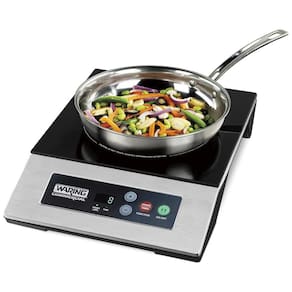 Cooktop Elétrico de Indução Profissional com 10 Configurações de Potência e Superfície de Vidro Temperado Durável, 110V 1800W, Waring