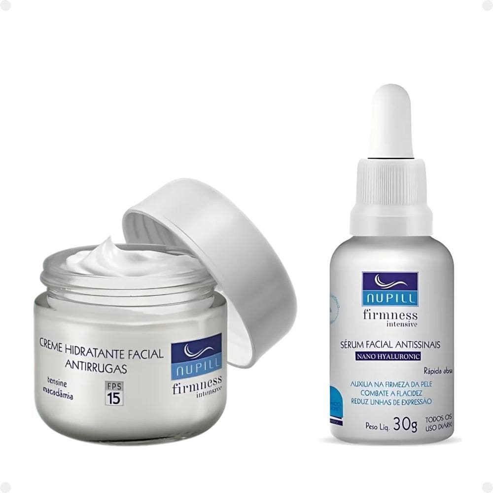 Kit Nupill Firmness Intensive: Creme Antirrugas e Sérum Antissinais