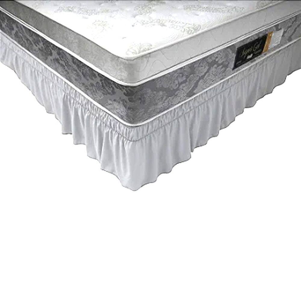Saia Box Solteiro com 2 Elásticos e Babado 88x188x38cm