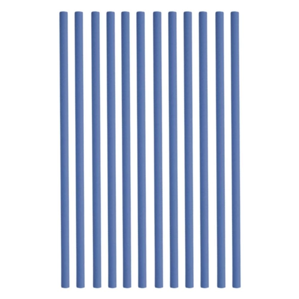 Canudo De Papel Azul Silver 20un