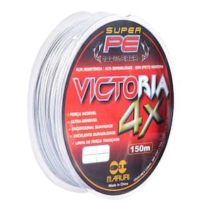 Linha Multifilamento Victoria 4x Super Pe 53lb 0,40mm Cinza 150m