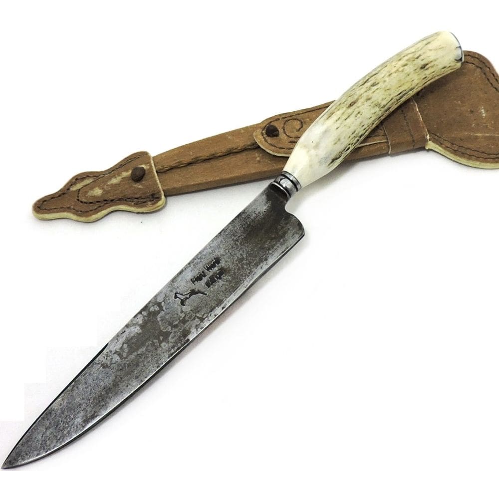 Antiga e rara Faca Solingen Franz Wenk, Lâm 16 cm.