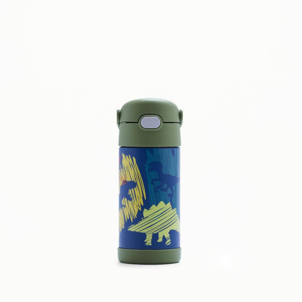 Garrafa Garrafinha Térmica Infantil Thermos 355ml Dinossauro