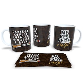 Caneca de Porcelana Branca Personalizada Coleção Nordestino