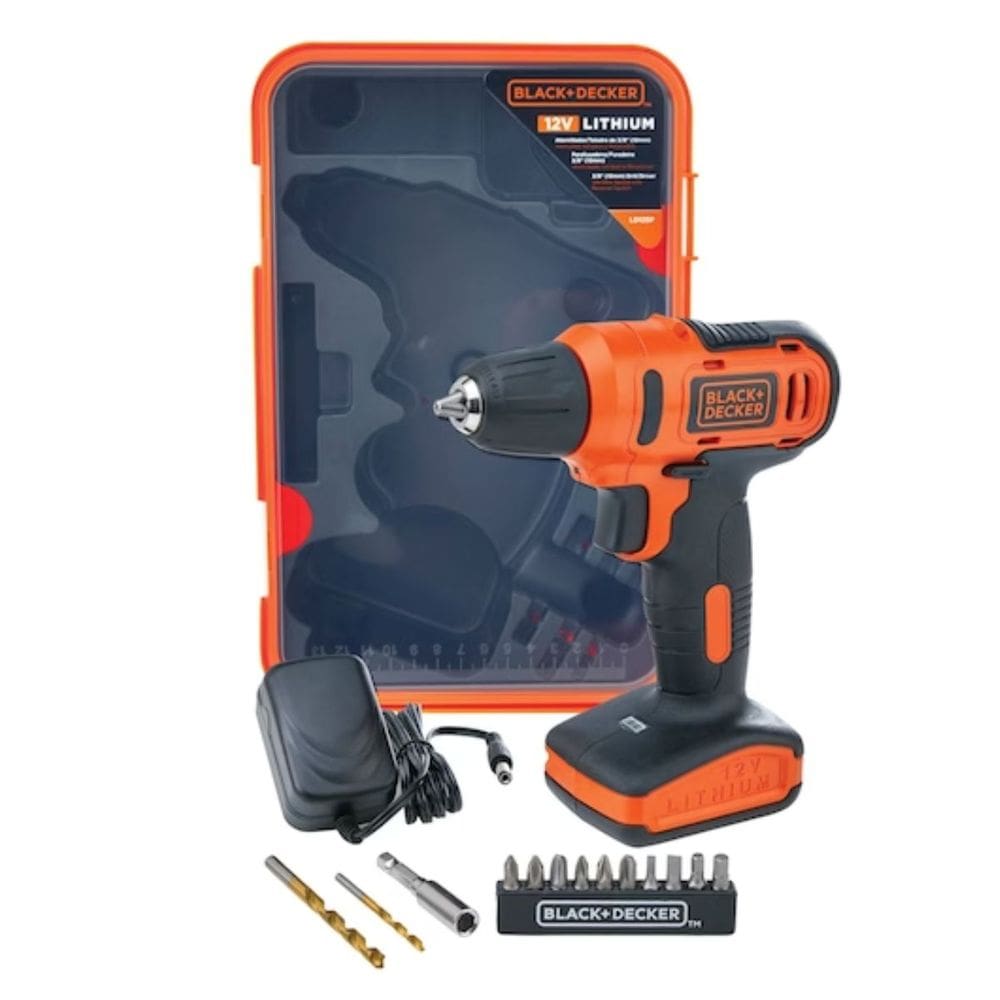 Kit Parafusadeira Furadeira LED Bivolt Instalações Montagens Manutenções 900RPM Black&Decker