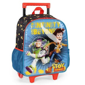 Mochila Escolar Infantil De Rodinhas Toy Story Woody Azul