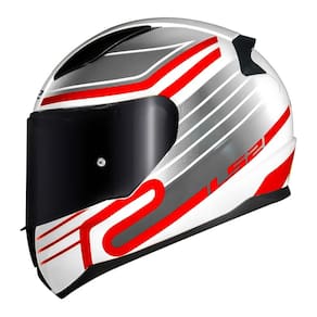 Capacete LS2 FF353 Rapid Circuit Branco e Vermelho