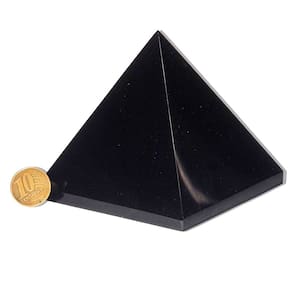 Pirâmide Obsidiana Negra 9 a 10cm entre 600 a 650g Classe A