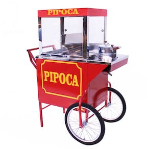 Carrinho de pipoca retro elétrico doce e salgada com resistência elétrica 110 Ou 220 Mod 4246