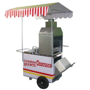 Carrinho de Cachorro Quente e Churrasco Churrasqueira Mod 4270