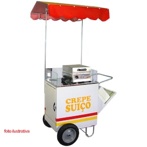 Carrinho de crepe suíço com roda pneumática Mod 4210 -Sem maquina