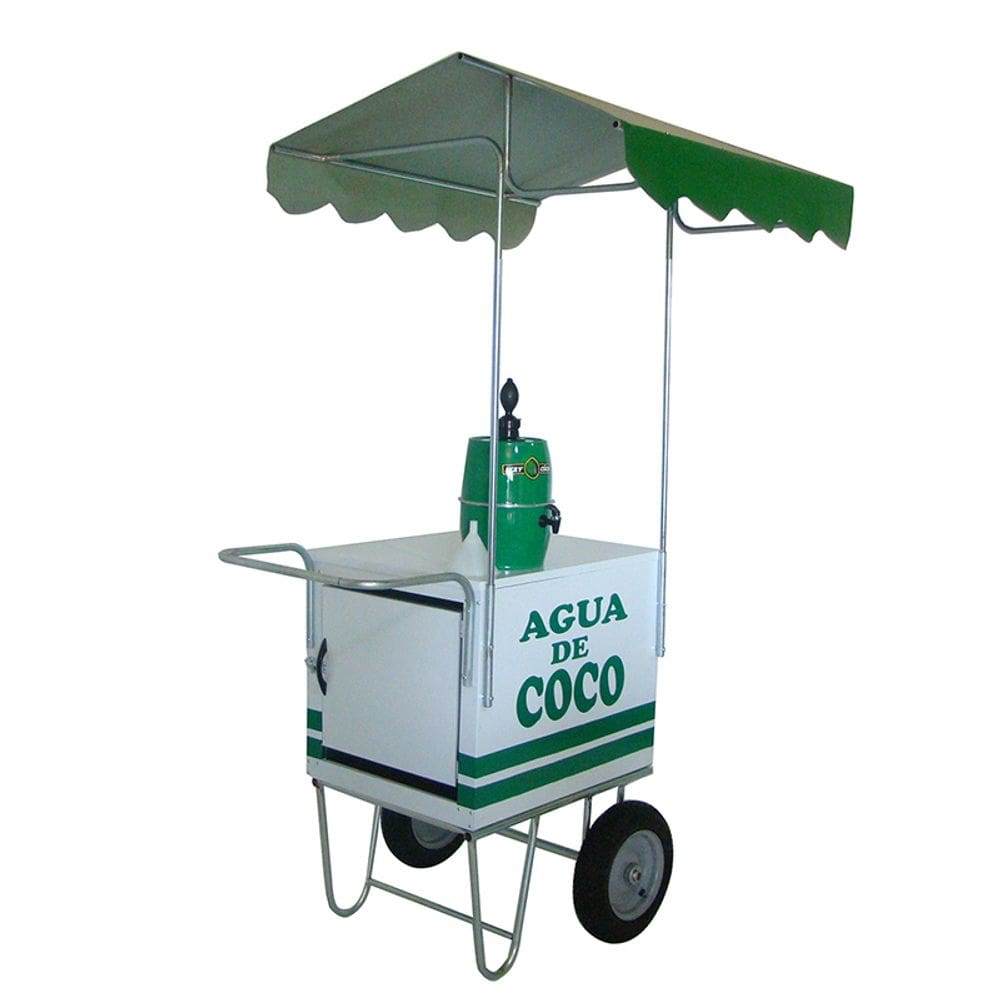 Carrinho de água de coco rodas pneumática e suporte para gelar água + toldo desmontável Mod 4297