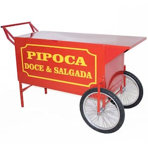 Carrinho de pipoca retrô Para 2 pipoqueiras elétrica sem máquinas pipoca Mod 4280