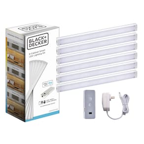 O kit de iluminação inteligente sob o gabinete BLACK+DECKER funciona com Alexa