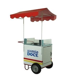 Carrinho de algodão doce com rodas pneumática Mod 4211-Sem maquina