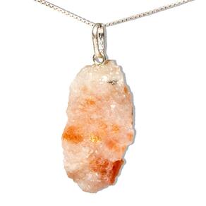 Colar Pedra Do Sol Goldstone Bruto Natural Pino Prata 950
