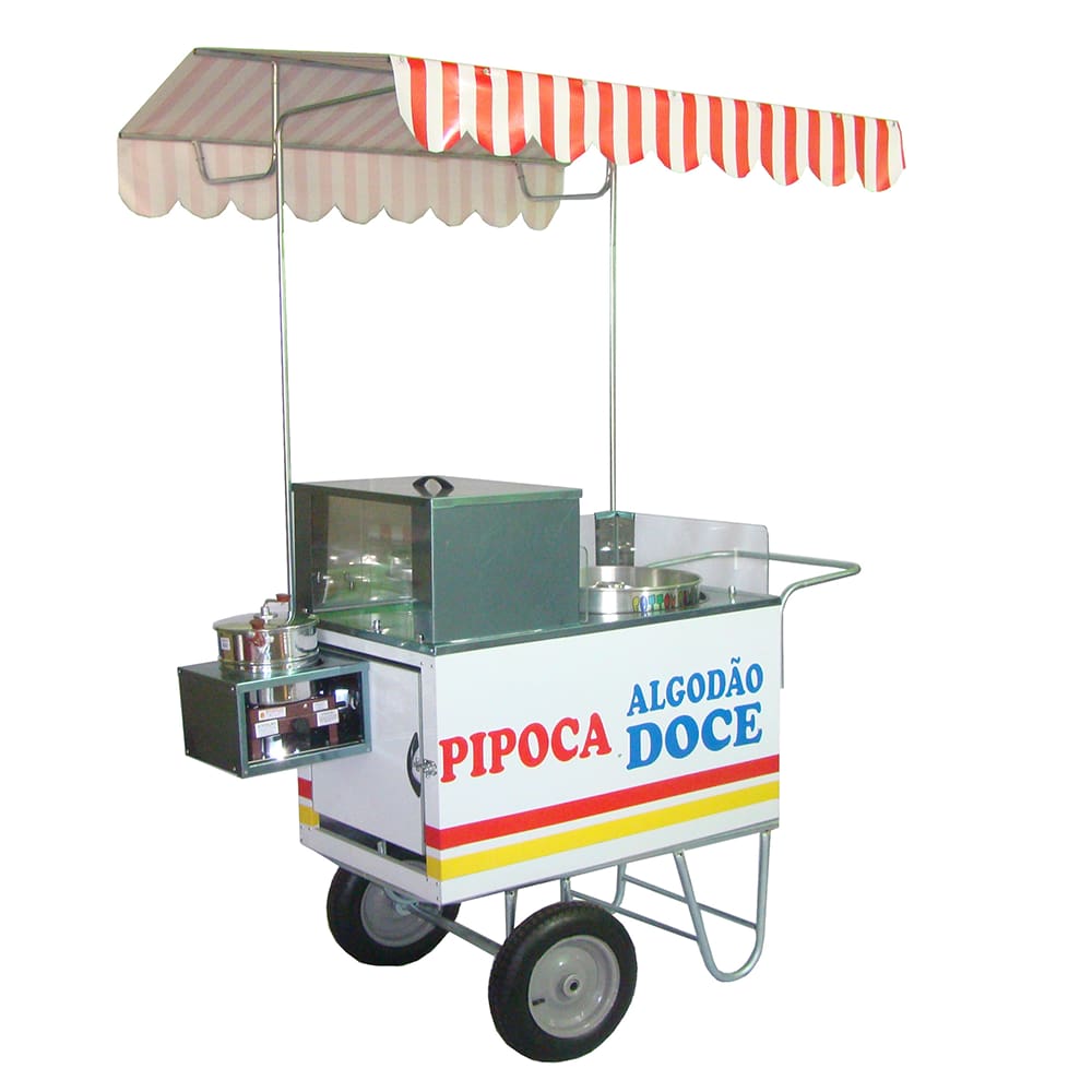 Carrinho de pipoca e algodão doce rodas pneumática Mod 4228-Sem maquina