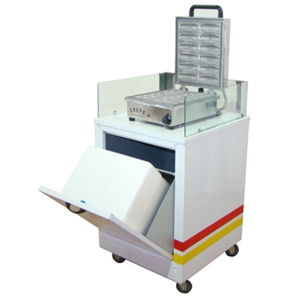Gabinete de crepe suíço com caixa térmica -Mod 5016-Sem maquina