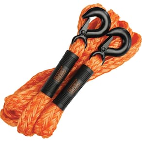 Corda de reboque BLACK+DECKER BDX1009 preta/laranja 14 pés 2.041 kg