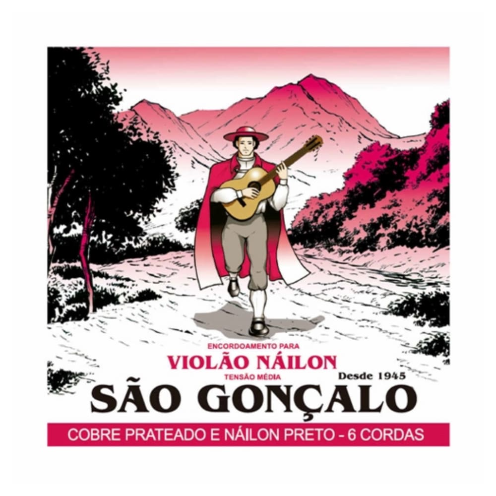 Encordoamento Nylon Preto para Violão Tensão Média - SÃO GONÇALO