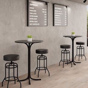 Banqueta Giratória para Sala de Jantar Marina Preto