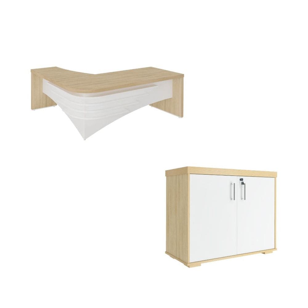 Conjunto Escritório: Balcão 6200 + Mesa Diretor LD 6209