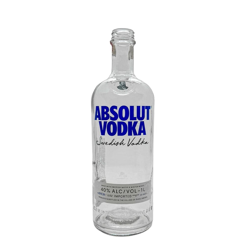 Garrafa Vazia Absolut 1l Sem Dosador e Sem Tampa
