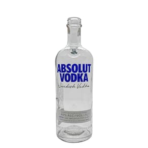 Garrafa Vazia Absolut 1l Sem Dosador e Sem Tampa