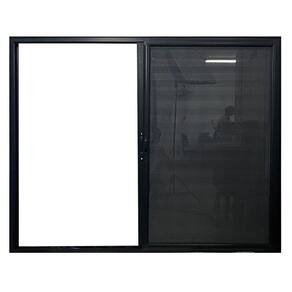 Janela Veneziana 3 Folhas Com Tela Mosqueteira Linha 25 120x150 Preto